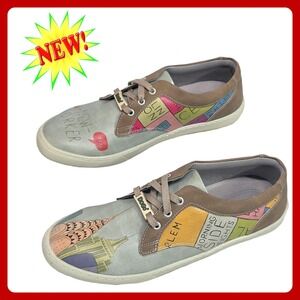 DOGO New York Graphic Sneakers‎ US 8.5 EU 39 Travel Aesthetic Casual Shoes
